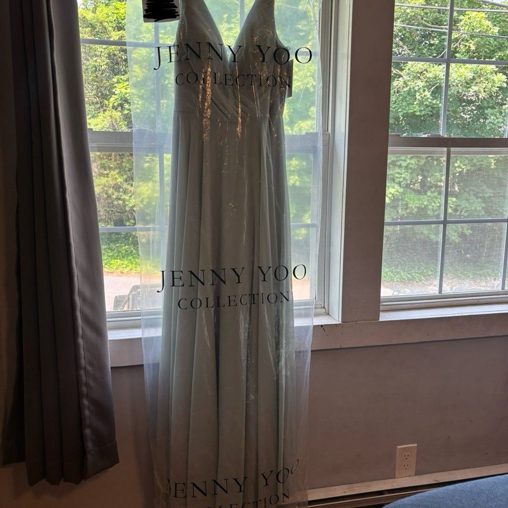 Jenny Yoo collection.  Josie dress.  seaglass color - Picture 2 of 5